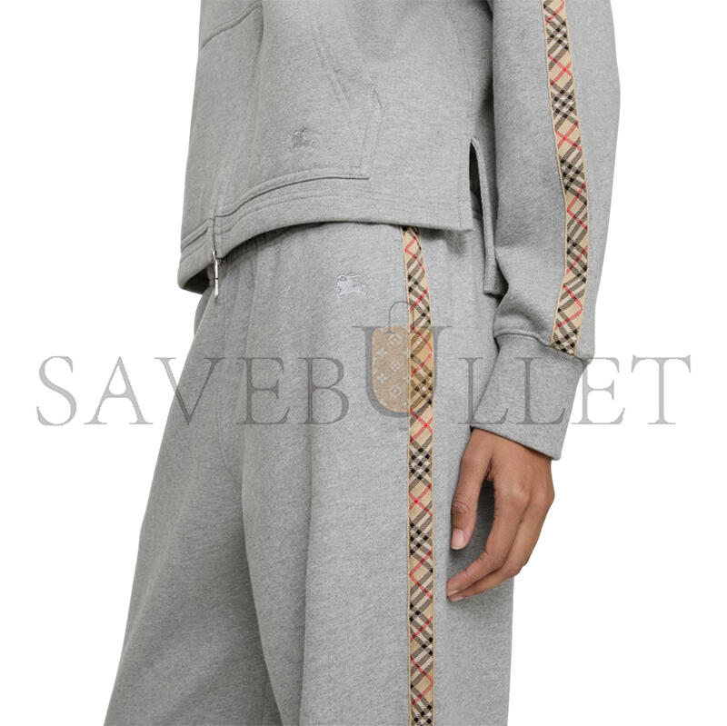 BURBERRY CHECK-TRIMMED COTTON SUIT 81189741